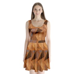 Steel Corten Steel Brown Steel Split Back Mini Dress 