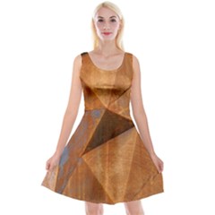 Steel Corten Steel Brown Steel Reversible Velvet Sleeveless Dress