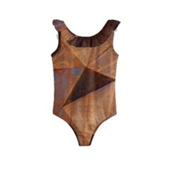 Steel Corten Steel Brown Steel Kids  Frill Swimsuit