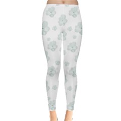 Pastel Floral Motif Pattern Leggings  by dflcprints