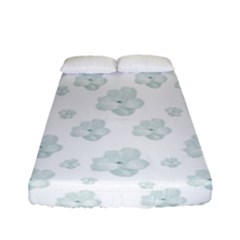 Pastel Floral Motif Pattern Fitted Sheet (full/ Double Size) by dflcprints