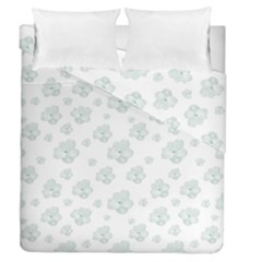 Pastel Floral Motif Pattern Duvet Cover Double Side (queen Size) by dflcprints