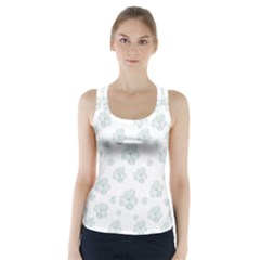 Pastel Floral Motif Pattern Racer Back Sports Top by dflcprints