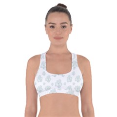 Pastel Floral Motif Pattern Cross Back Sports Bra by dflcprints