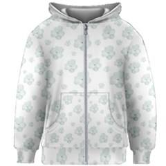 Pastel Floral Motif Pattern Kids Zipper Hoodie Without Drawstring by dflcprints