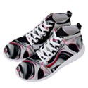 Pink and black smokey design by kiekie Strickland Men s Lightweight High Top Sneakers View2