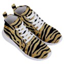 Golden vector embossed golden black zebra stripes Women s Lightweight High Top Sneakers View3