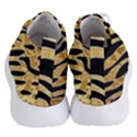 Golden vector embossed golden black zebra stripes Women s Lightweight High Top Sneakers View4