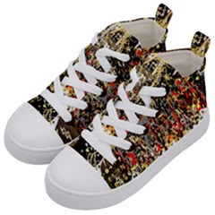 Facing The Storm Design By Kiekie Strickland Kid s Mid-top Canvas Sneakers by flipstylezfashionsLLC