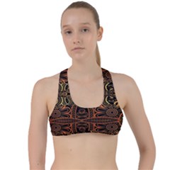 Gorgeous Aztec Design By Kiekie Strickland Criss Cross Racerback Sports Bra by flipstylezfashionsLLC