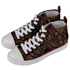 Gorgeous Aztec Design By Kiekie Strickland Women s Mid-top Canvas Sneakers by flipstylezfashionsLLC