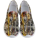 Retro orange black and white liquid gold  by kiekie strickland Men s Lightweight Slip Ons View1