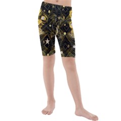 Decorative Icons Original Gold And Diamonds Creative Design By Kiekie Strickland Kids  Mid Length Swim Shorts by flipstylezfashionsLLC