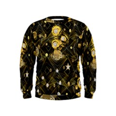 Decorative Icons Original Gold And Diamonds Creative Design By Kiekie Strickland Kids  Sweatshirt by flipstylezfashionsLLC