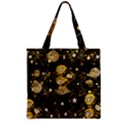 Decorative icons original gold and diamonds creative design by kiekie strickland Zipper Grocery Tote Bag View2