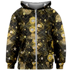 Decorative Icons Original Gold And Diamonds Creative Design By Kiekie Strickland Kids Zipper Hoodie Without Drawstring