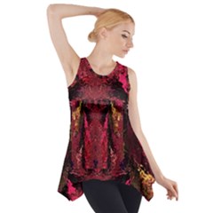 Gorgeous Burgundy Native Watercolors By Kiekie Strickland Side Drop Tank Tunic by flipstylezfashionsLLC