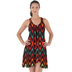 Seamless Native Zigzags By Flipstylez Designs Show Some Back Chiffon Dress by flipstylezfashionsLLC