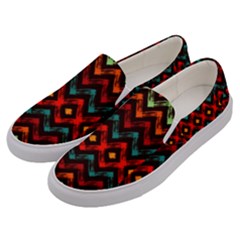 Seamless Native Zigzags By Flipstylez Designs Men s Canvas Slip Ons by flipstylezfashionsLLC