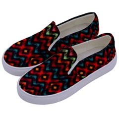 Seamless Native Zigzags By Flipstylez Designs Kids  Canvas Slip Ons by flipstylezfashionsLLC