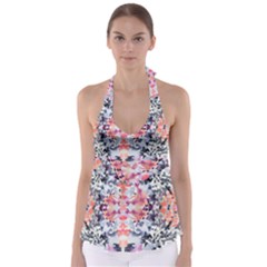 Elegant Japanese Inspired Floral Pattern  Babydoll Tankini Top by flipstylezfashionsLLC