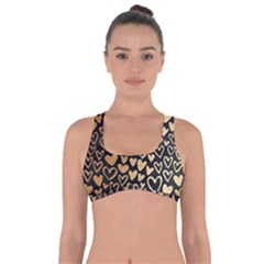 Cluster Of Tiny Gold Hearts Seamless Vector Design By Flipstylez Designs Got No Strings Sports Bra by flipstylezfashionsLLC