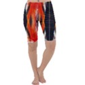 Retro Native orange graffiti by Kiekie Strickland Cropped Leggings  View1