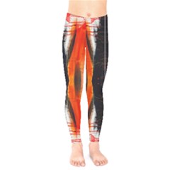 Retro Native Orange Graffiti By Kiekie Strickland Kids  Legging by flipstylezfashionsLLC