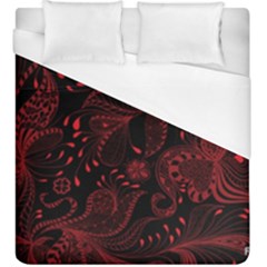 Seamless Dark Burgundy Red Seamless Tiny Florals Duvet Cover (king Size) by flipstylezfashionsLLC