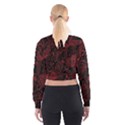 Seamless Dark Burgundy Red seamless tiny florals Cropped Sweatshirt View2