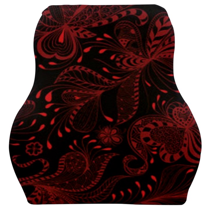 Seamless Dark Burgundy Red seamless tiny florals Car Seat Velour Cushion 