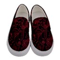 Seamless Dark Burgundy Red seamless tiny florals Women s Canvas Slip Ons View1