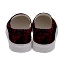 Seamless Dark Burgundy Red seamless tiny florals Women s Canvas Slip Ons View4