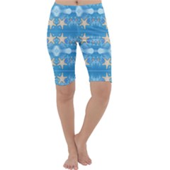 Adorably Cute Beach Party Starfish Design Cropped Leggings  by flipstylezfashionsLLC