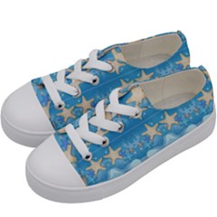 Adorably Cute Beach Party Starfish Design Kids  Low Top Canvas Sneakers by flipstylezfashionsLLC