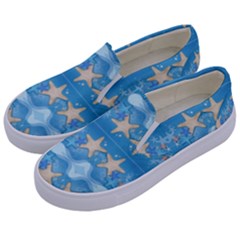 Adorably Cute Beach Party Starfish Design Kids  Canvas Slip Ons by flipstylezfashionsLLC