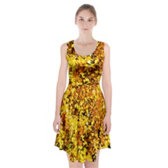 Birch Tree Yellow Leaves Racerback Midi Dress by FunnyCow