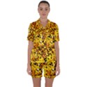 Birch Tree Yellow Leaves Satin Short Sleeve Pyjamas Set View1