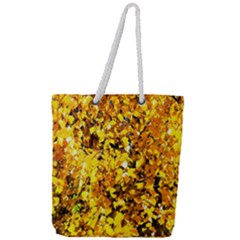 Birch Tree Yellow Leaves Full Print Rope Handle Tote (large) by FunnyCow