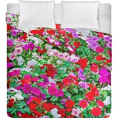 Colorful Petunia Flowers Duvet Cover Double Side (king Size) by FunnyCow