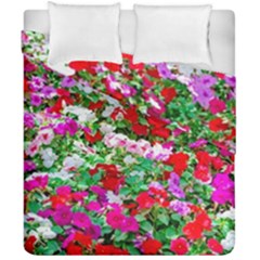 Colorful Petunia Flowers Duvet Cover Double Side (california King Size) by FunnyCow