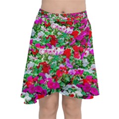 Colorful Petunia Flowers Chiffon Wrap by FunnyCow