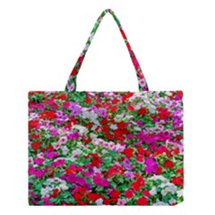 Colorful Petunia Flowers Medium Tote Bag by FunnyCow