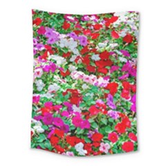 Colorful Petunia Flowers Medium Tapestry