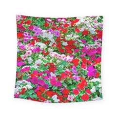 Colorful Petunia Flowers Square Tapestry (Small)