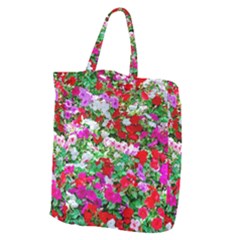 Colorful Petunia Flowers Giant Grocery Tote