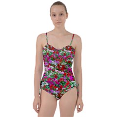 Colorful Petunia Flowers Sweetheart Tankini Set