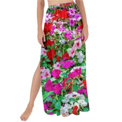 Colorful Petunia Flowers Maxi Chiffon Tie-up Sarong by FunnyCow