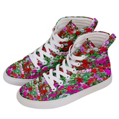 Colorful Petunia Flowers Women s Hi-Top Skate Sneakers