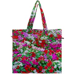 Colorful Petunia Flowers Canvas Travel Bag